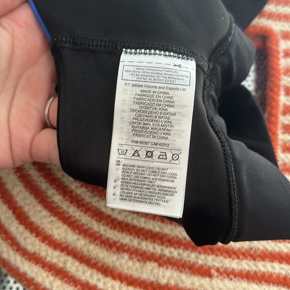 Adidas x Farm Rio Brilliant Basics Climalite Sport Racerback Stripe Bra Crop - Picture 5 of 5